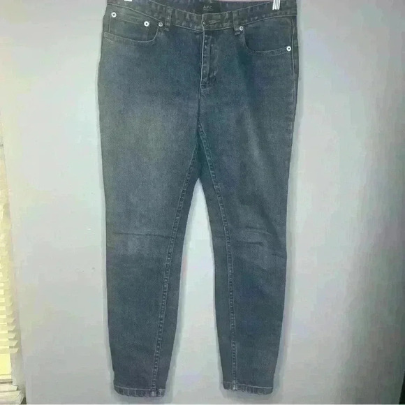 A.P.C. Jean Moulant Straight Jeans Women’s  Low Rise Medium Blue Denim Size 27 - Picture 1 of 6